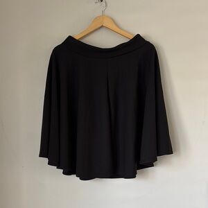 Elegant Black Flared Skirt